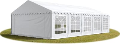 Partytent feesttent 6x10 m tuinpaviljoen -tent PVC 700 N in wit waterdicht