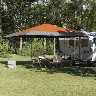 vidaXL - Luifel - Tent - 395 - x - 395 - x - 251 - cm - Oranje - Stof