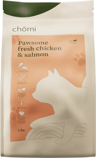 Chomi Pets - Kitten Droogvoer - Kip Zalm - Kitten brokken - 1,5 kg - KipZalm