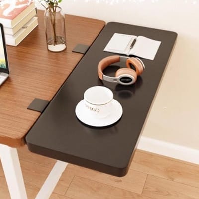 Bureau Extender - Werkplek Verbreding - Comfortabel Werken - Type-C Installatie - 90x20cm - Zwart