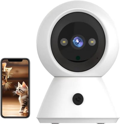 Draadloze Beveiligingscamera Binnen 1080p HD WiFi Pan-tilt voor Huisdier en Baby Monitor