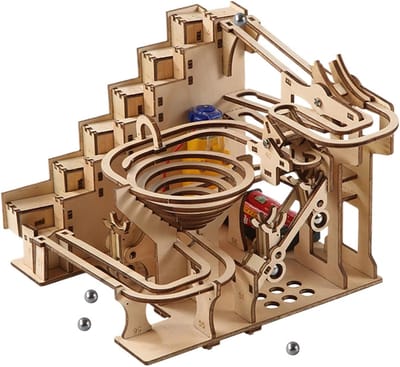 Houten 3D Puzzel - Mechanische Bouwpuzzel - Creatieve Ontspanning - Ingewikkelde Tandwielen - 19x16x14 cm