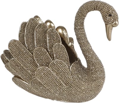 Sculptuur Zwaan glinster goud / Deco & Cadeau by Peters