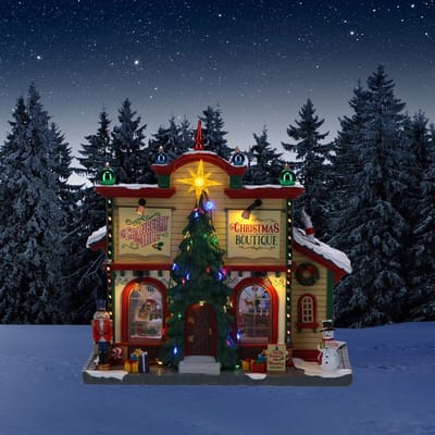 Lemax - 'Cranberry Hill Christmas Boutique' - Verlicht gebouw - Exclusief adapter (werkt ook op batterijen)