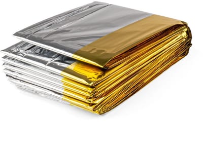 Mercator SafeLINE Reddingsdeken 160x210 cm – Thermische Nooddeken voor Auto EHBO en Noodsituaties Warmtedeken