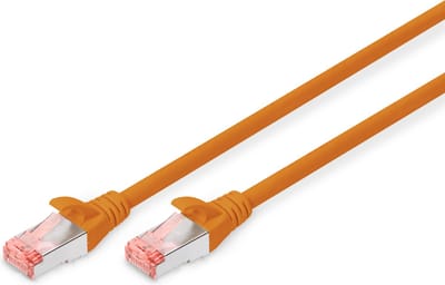 Digitus DK-1644-010/OR RJ45 Netwerkkabel, patchkabel CAT 6 S/FTP 1.00 m Oranje Halogeenvrij, Verdraaide paren 1 stuk(s)