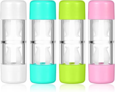 Lenzenbakje - 4 stuks - contactlenzenhouders-reisset voor harde lenzen - Cosmetische lenzendoos - Lenzenbakje - voor dagelijks gebruik - draagbaar en duurzaam - Thuis - op reis - Contactlenzenhouder bewaardoos Set