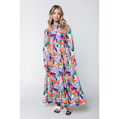 Colourful Rebel Vianne Big Flower Maxi Dress Multicolor Größe: XXS | Blusenkleider Outlet | Damen