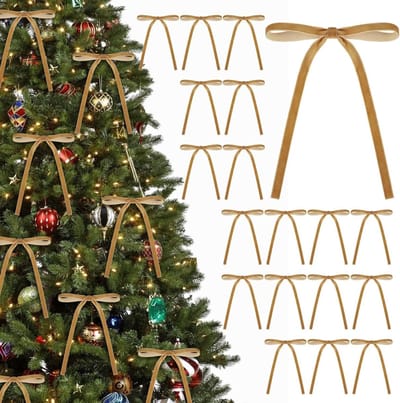 Cosensi - Fluwelen kerststrikken in vintage stijl voor kerstboom - 30 stuks