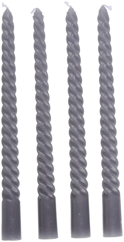 Twisted candle grey 4pc