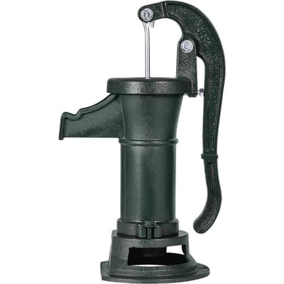 Goed Hand Zuigerpomp, 25 ft Maximale Opvoerhoogte, Antiek Gietijzeren Handmatige Hand Waterpomp, NPT 1-1/4 inch Aansluiting, Eenvoudige Installatie, Ouderwets voor