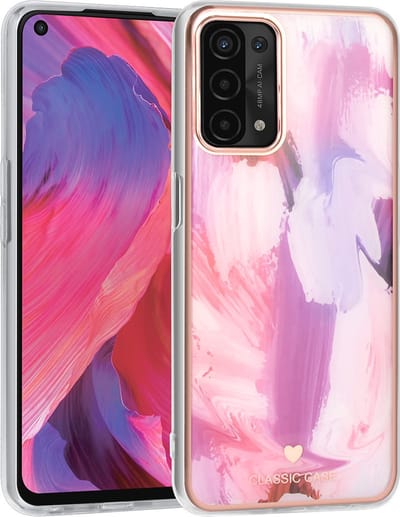 UNIQ Classic Case Oppo A54 5G & A74 5G TPU Backcover hoesje - Graffiti Pink
