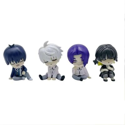 Aixlan Q Versie BLUE LOCK Figuur Bachira Meguru Nagi Seishiro PVC Anime Figuur Q Versie Modellen Pvc Beeldje Pop Mooi Cadeau gray
