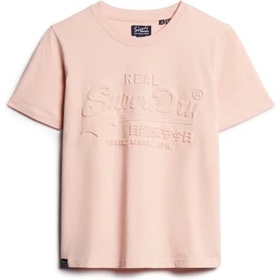 Superdry - T-shirt met reliëfopdruk en relaxte pasvorm - Dames - T-shirts