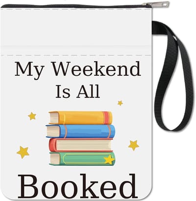 Boekpatroon Boekomslag - Woordenbescherming - Wasbare stoffen omslag voor paperback-edities - Met rits en extra vakje voor het boek - Voor boekenliefhebbers, klasgenoten en vrienden - Cadeau