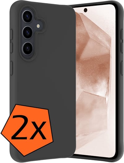 Hoes - 2 Stuks - Geschikt voor Samsung Galaxy A56 - Sterk & Shockproof - Case Siliconen - Back Cover - Telefoon Hoes - Zwart