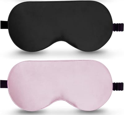 NBAP® Oogmasker Slaap - Slaapmasker Vrouwen & Mannen - Extra Zacht -Roze/Zwart