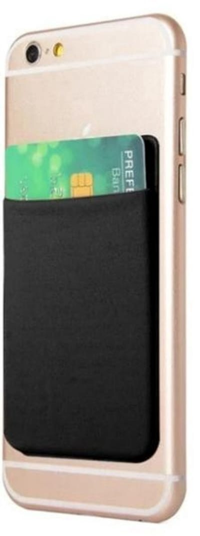 Scoby - Telefoonhoesje voor Pasjes - Creditcardhouder - Pasjeshouder - Kleine Accessoires Opbergen - Voor Smartphone - Zwart