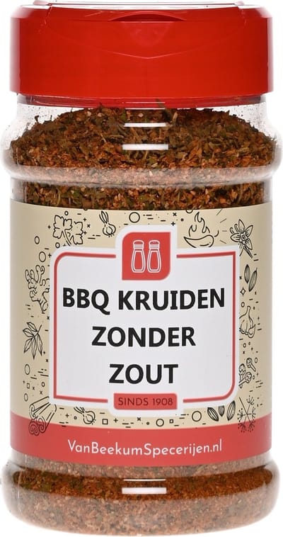 Van Beekum Specerijen - BBQ Kruiden Zonder Zout - Strooibus 125 Gram