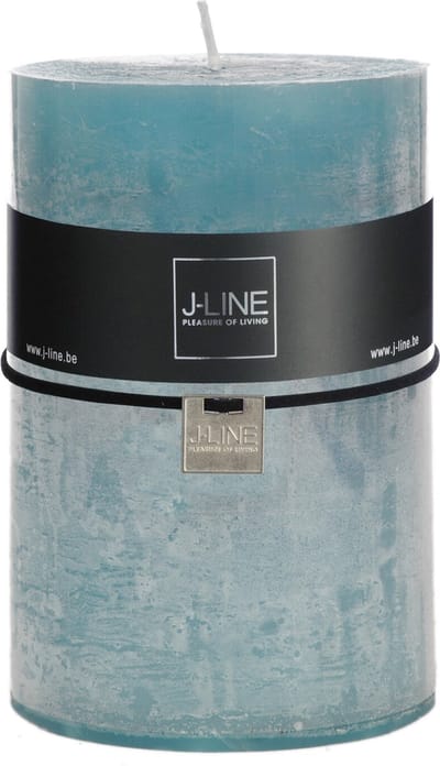 J-Line cilinderkaars - blauw - extra large - 120U - 6 stuks