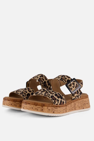Gabor Leopard Sandalen beige Suede - Maat 38