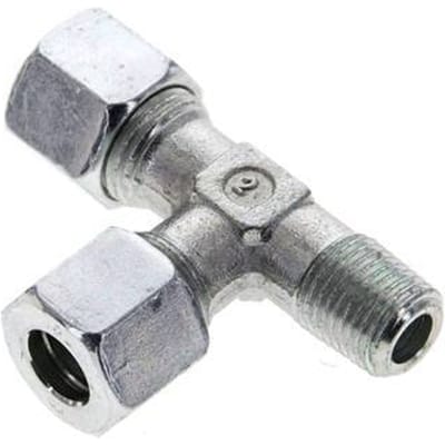 10L & R1/4'' Verzinkt Stalen L-Snijringkoppeling Buitendraad 315bar ISO 8434-1