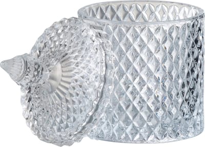 J-Line voorraadpot Geslepen Cilinder - glas - transparant - large