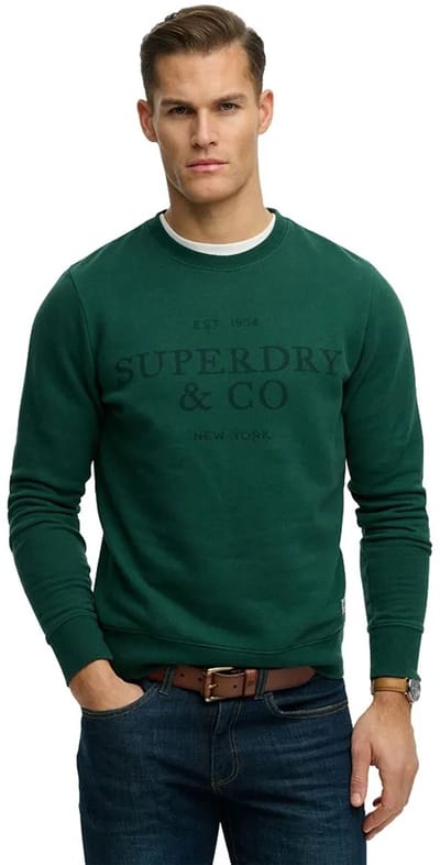 Superdry 1954 Company Relaxed Fit Sweatshirt Groen M Man