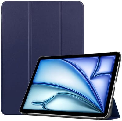 Tablet Hoes Geschikt voor Apple iPad Air 11 (2024/2025) | Book Case met Standaard | Sleep/Wake | Kunstlederen Beschermhoes | Tri-fold | Blauw