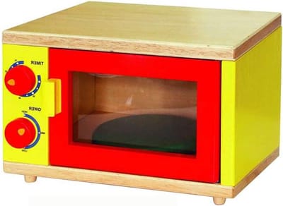 Houten Magnetron - Keuken Apparaat - Snel Opwarmen - Nieuwe Stijl - 28 cm - Houtkleur