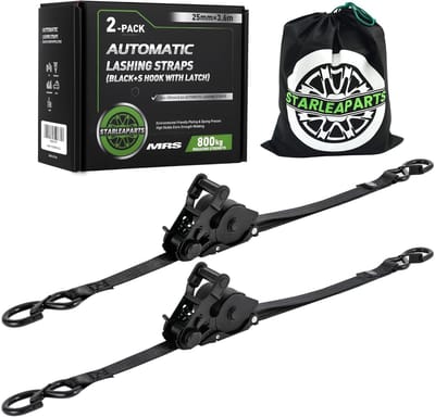 Automatische Spanbanden - Intrekbare Sjorbanden - Lading Zekeren - Met S-Haken - 36m x 25mm