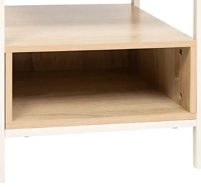 Atmosphera Curvy Nachtkastje met plank en nis - 40x30x50cm - Beige