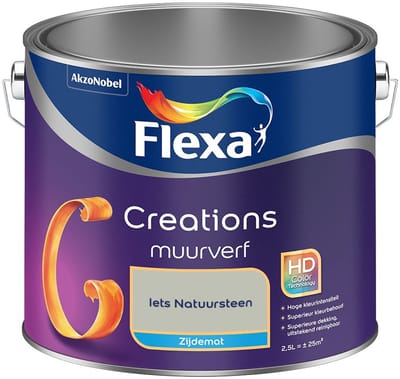 Flexa - Creations Muurverf Zijdemat - Iets Natuursteen - Mengverf - 2,5 L