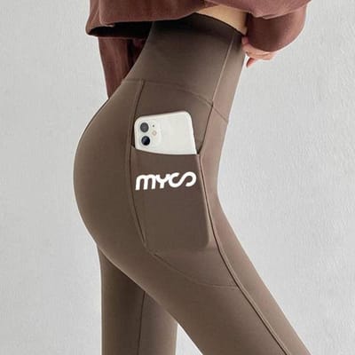 Solide naadloze legging met zak Dames Zachte trainingslegging Fitnessoutfits Yogabroek Hoge taille Gymkleding Spandex-legging L gray