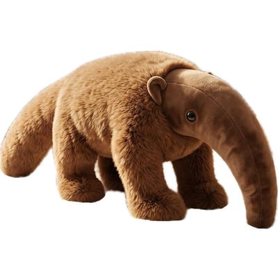 Langsnuitmiereneter Pluche Speelgoed Kawaii Regenwoud Miereneter Wezen Zacht Squishy Pluche Speeltje Cadeau Voor Kinderen Dierenvrienden Dierentuin Decor 55cm beige