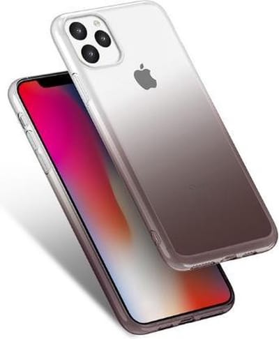 Apple Iphone 11 Pro Max Back Cover Telefoonhoesje | Wit En Zwart | Tpu Hoesje