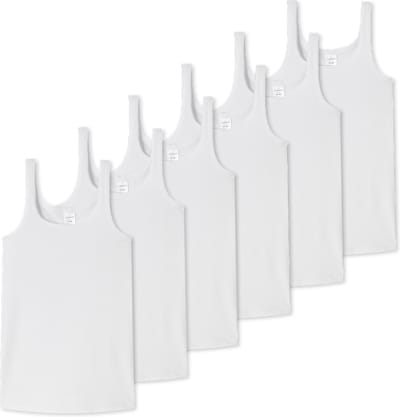 Schiesser Meisjes tops / onderhemden 6 pack Teens Girls 95/5 Cotton