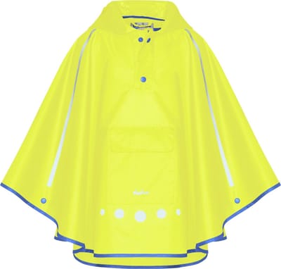 Playshoes - Regenponcho voor kinderen - Opvouwbaar - Neon Geel - maat S (2-4yrs)
