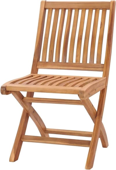 Opvouwbare Tuinstoelen - Houten Stoelen Buiten - Ontspannen in de tuin - Direct klaar voor gebruik - 2 stuks - Teak