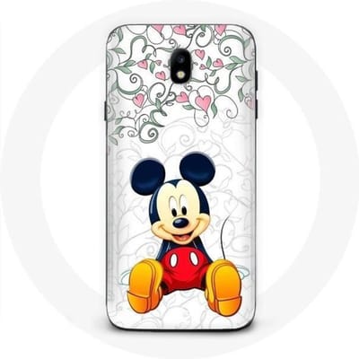 Samsung Galaxy J3 2017 hoesje Mickey Mouse Bloemen Harten