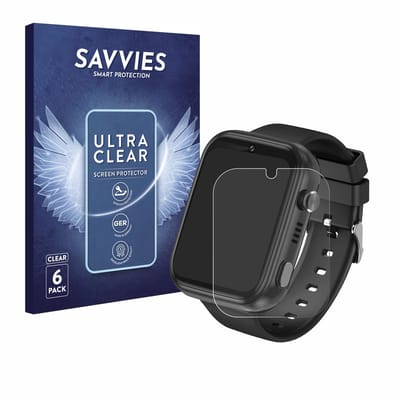 Savvies - Screenprotector voor Okyuk 4G Kids Smartwatch T45 - Folie Beschermfolie transparant 6 Stuks