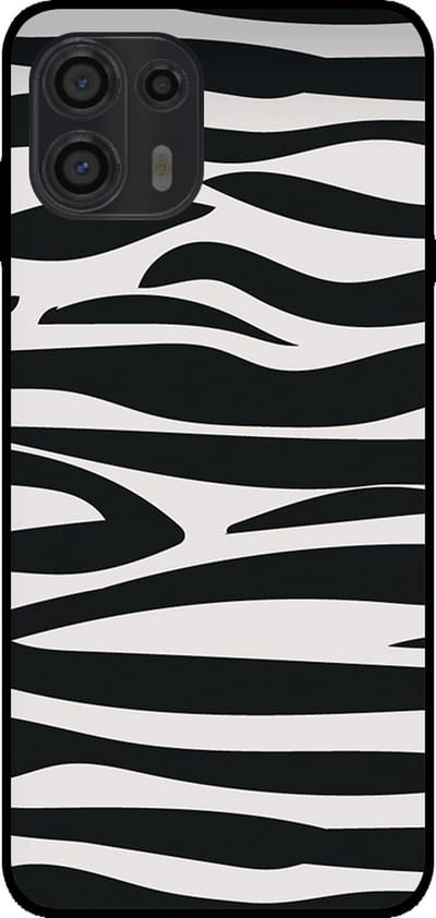 Smartphonica Telefoonhoesje Geschikt voor Motorola Edge 20 Lite met zebra opdruk - TPU backcover case zebra design - Zwart Wit geschikt voor Motorola Edge 20 Lite