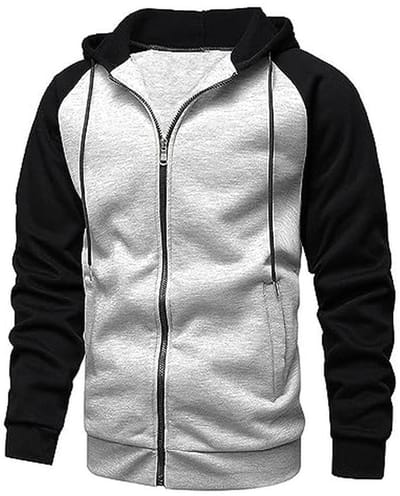 Lichtgewicht Heren Hoodie met Rits en Capuchon - Fleece Sweatshirt voor Mannen (S-2XL)