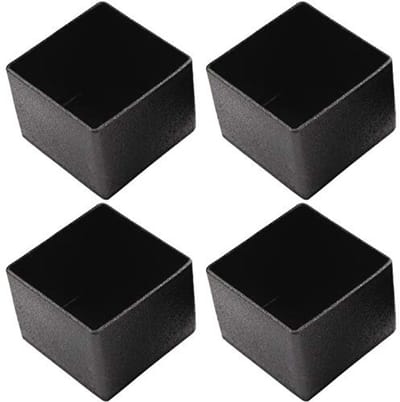 4 stuks vierkante glijdoppen voor stoelen - kunststof doppen voor buismaat 20 x 20 mm