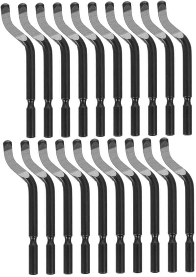 Ontbraamgereedschap Set - Metaal Trimmers - Metaal Bewerken - Hoge Slijtvastheid - 20 Stuks - Zilver
