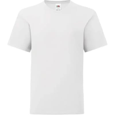 Fruit Of The Loom Kids Iconisch 150 T T-shirt Blanco - 3-4 Años