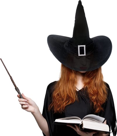 Heksenhoed fluweel look met gesp - zwart - volwassenen - Halloween - carnaval