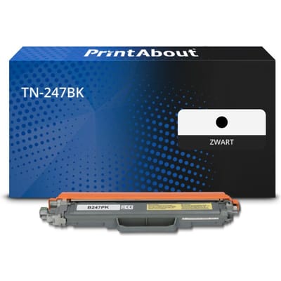 PrintAbout huismerk Toner TN-247BK Zwart Hoge capaciteit Geschikt voor Brother