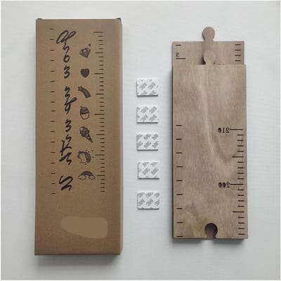 Kinder groeimeter - Hoogte meettabel - Kindergroei volgen - Houten wanddecoratie - Niet gespecificeerd - Houtkleur
