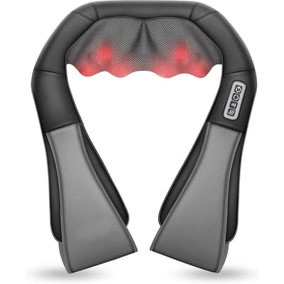 Shiatsu Nek- en Schoudermassager Verwarmde Rugmassager U-vorm Diepe Kneed Elektrisch Massagekussen Voor Nek Taille Been Lichaam EU Plug